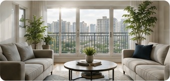 Bright apartment interior