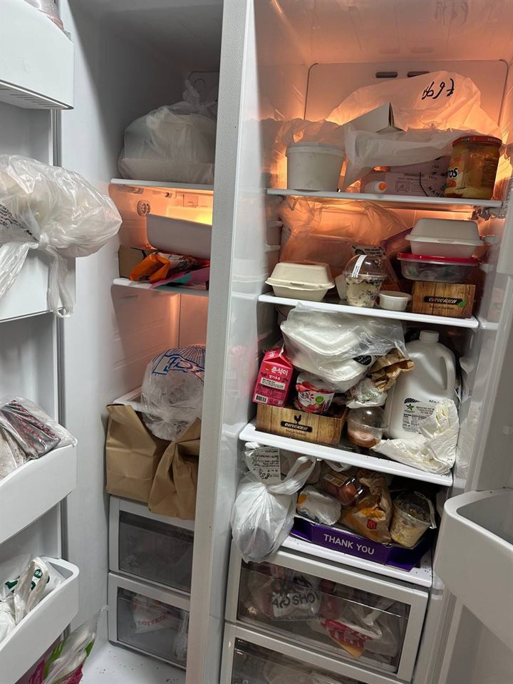 Refrigerator before CLEANX cleaning