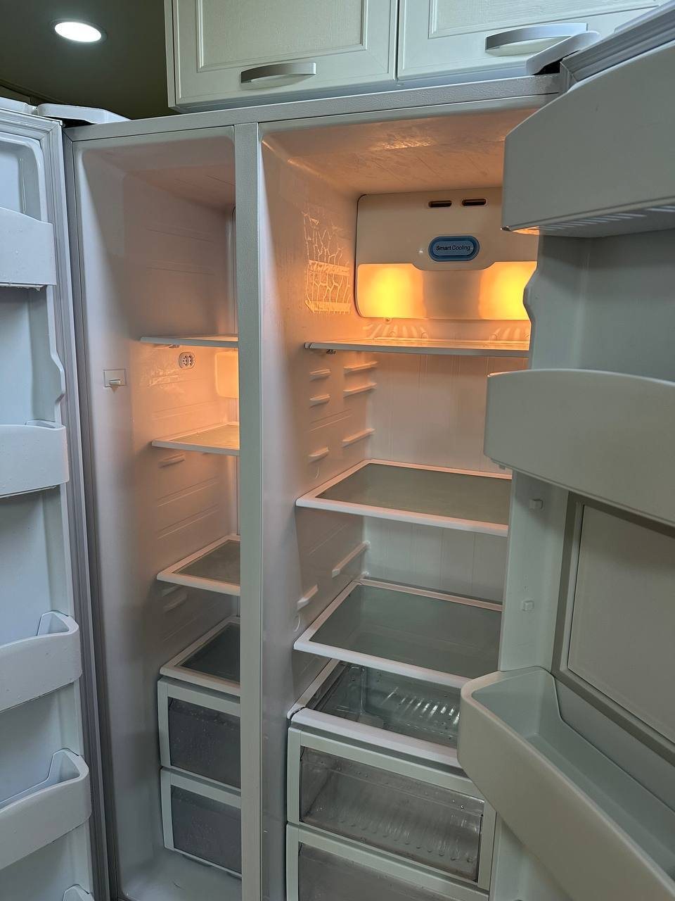 Refrigerator interior after CLEANX cleaning