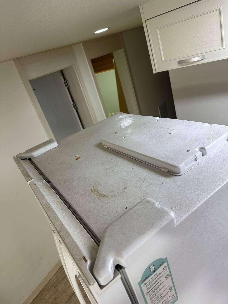 Refrigerator top before CLEANX cleaning