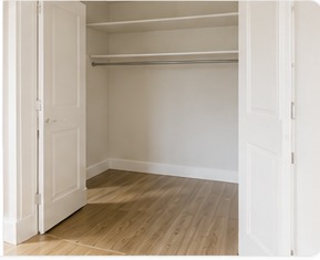Clean empty closet